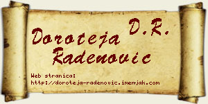 Doroteja Radenović vizit kartica